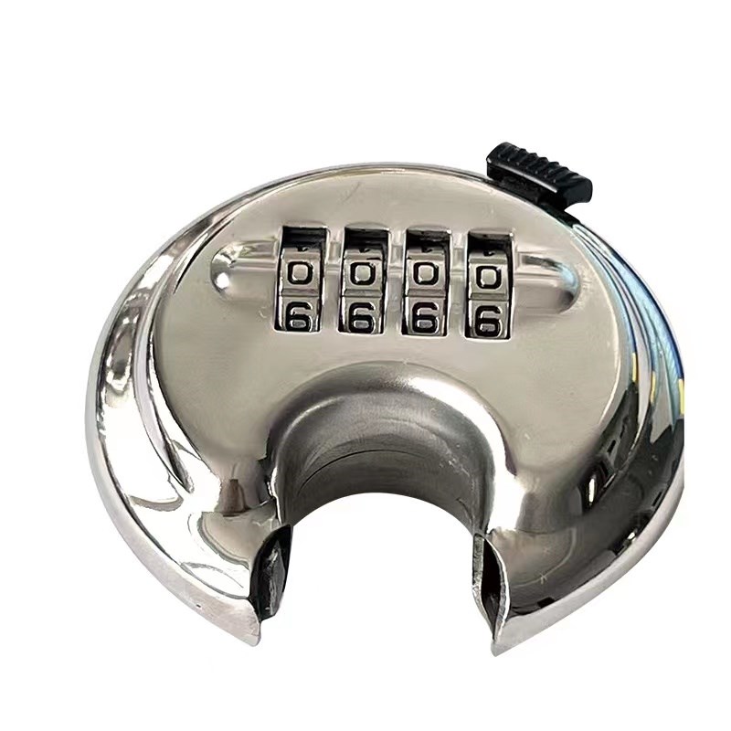 防水不锈钢密f码挂锁圆型锁防盗大门锁防水防锈车筐锁车位货车门