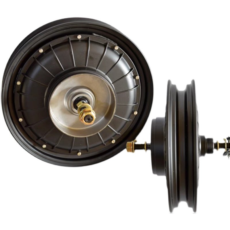 电动车电机14X2.50 350W 48V纯铜无刷电机轮毂电机鼓刹涨刹新国标