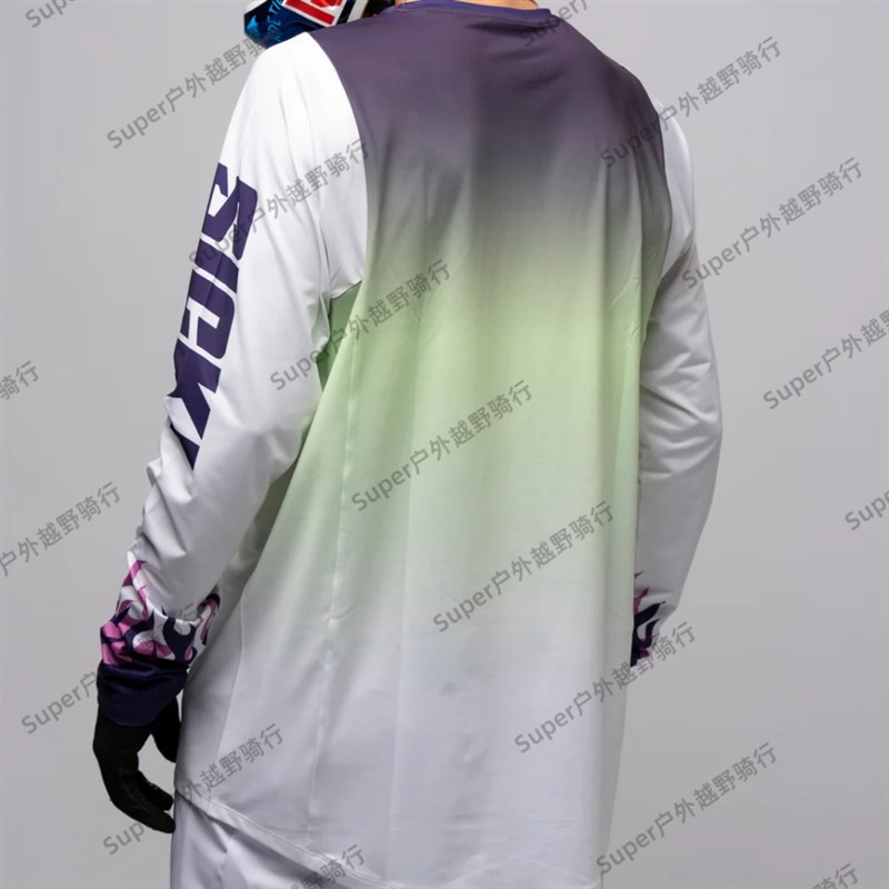 SICK新款速降服T恤速干透气山地车长袖夏男O女越野摩托骑行服少年