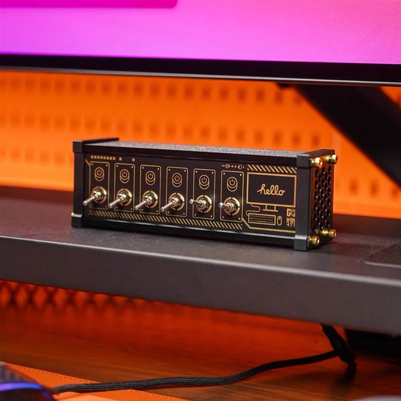 USBHUB转换器区块化插排扩展坞独立控制钮子开关复古男友礼物桌搭