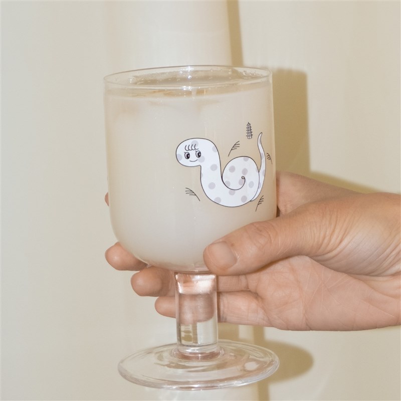 weiweiweik原创蛇年玻璃牛奶杯葡萄酒杯咖啡杯高脚杯水杯耐高温