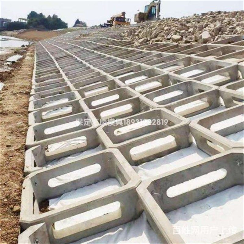 平铺式生态框模具水泥预制构件挡土墙生态框格护坡砖可拆卸钢模具