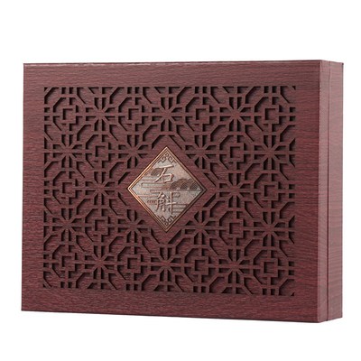新款雕刻石斛包装i盒铁皮石斛礼品盒250克500克木纹石斛礼盒空盒