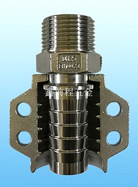 DIN2826丽特k管卡不锈钢两片式软管抱箍EN14423蒸汽管接头安全管