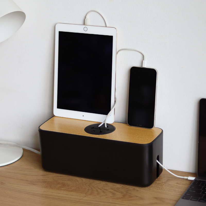 插线板收纳盒电线数据线充电线整理插座插排电源排插理线集线神器