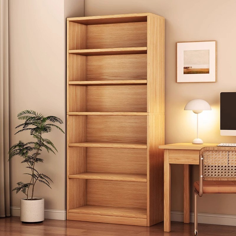 简易书架置物架靠墙落地多层客厅柜子卧室家用储物收纳柜分层书柜