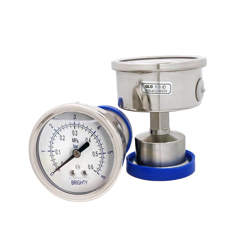 BLD北京布莱迪PYTH-063.ZO..F6卫生型隔膜压力表YTNP-63HZF6 轴向