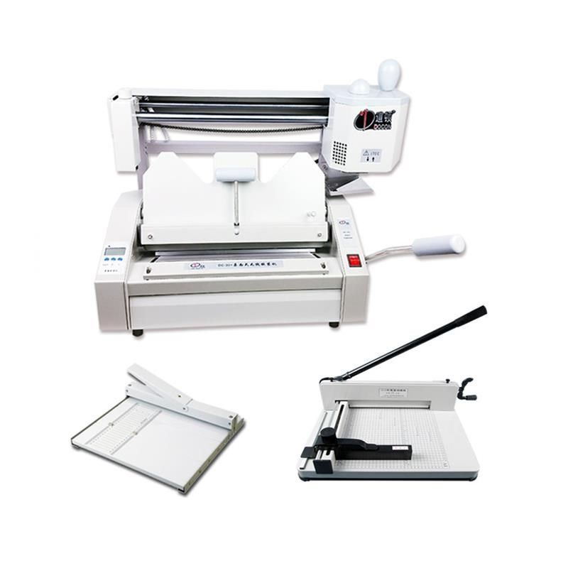 道顿DC-30+无线胶装机标书装订机手动小型办公装订套装送切刀压痕