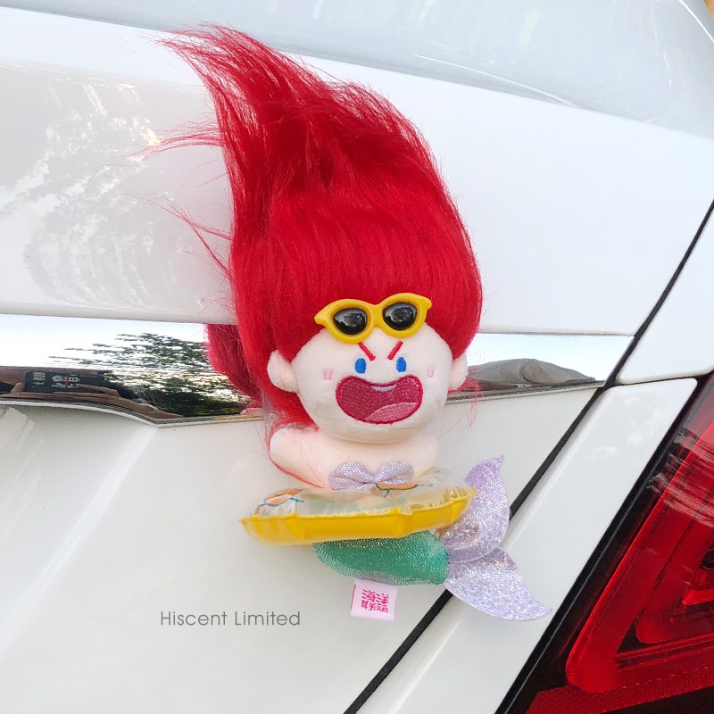 美人鱼汽车挂件车外玩偶挂车尾公仔后备箱装饰车顶摆件车内饰品女