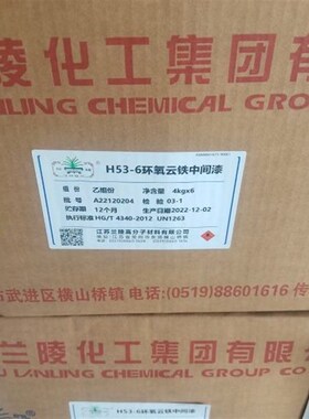 江苏兰陵高固态环氧云铁中间漆  灰色 H53-6 双组分 重防腐油漆