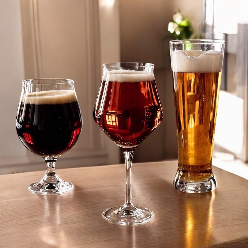 KROSNO波兰进口精酿啤酒杯酒吧大号扎啤杯大容量比尔森啤酒杯家用