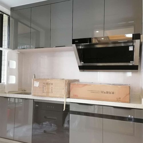 橱柜门板定做带框钢化玻璃晶钢门定制厨房灶台洗手台门板自装3C全