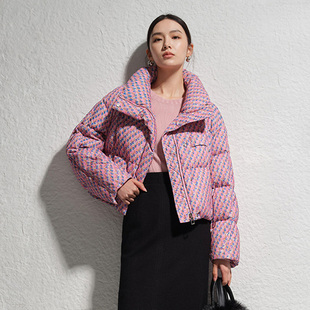 灯芯绒底布印花短款 冬季 商场同款 鸭绒服N1010B44911 时菲菲