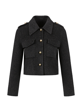 【天天yoko】商场同款冬季绵羊毛混纺短款外套N2110A44716