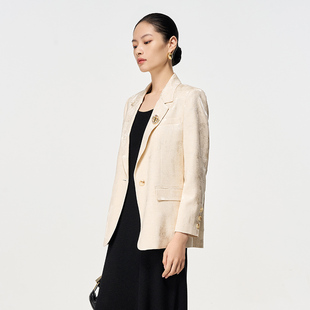 春秋新品 商场同款 亚麻提花外套N011B51391 时菲菲