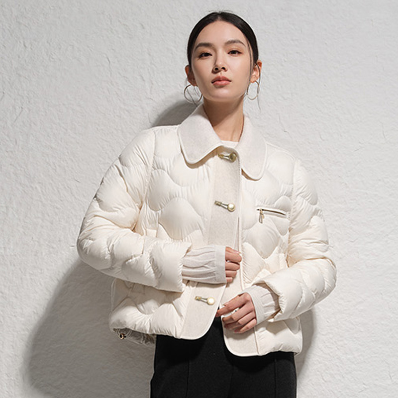 【时菲菲】商场同款冬季新品短款拼接鹅绒服N1010A44830