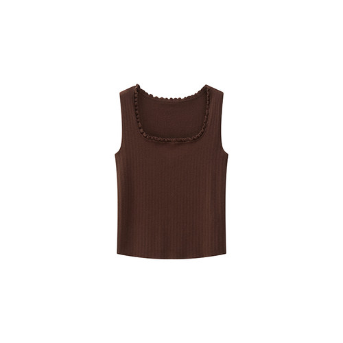 【时菲菲】商场同款春秋新品木耳边领针织背心N157A53167