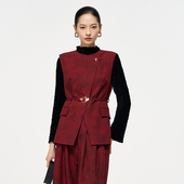 时菲菲 商场同款 春季 不对称长款 气质马甲N011B51055