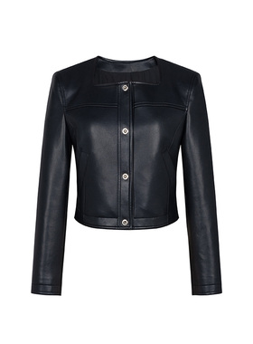 【时菲菲】商场同款春秋时尚酷飒百搭短款皮衣N011A41122