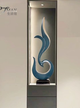 玄关装饰品摆件现代简约轻奢办公室样板间客N厅电视柜抽象艺术雕