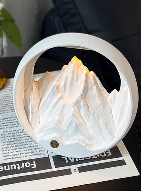 创意日照金山小夜灯卧室香薰气氛灯E客厅乔迁装饰送闺蜜女生日礼