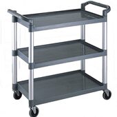 商用惠而信加强型餐车 塑料加厚收碗餐车 酒店服务多用途三层推车