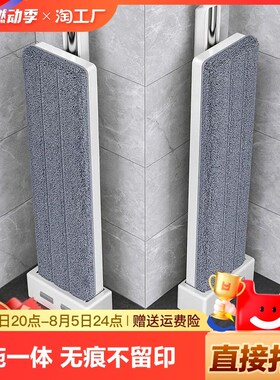 2024新款免手洗平板拖把家用免洗懒G人净地拖布拖地神器大墩布自