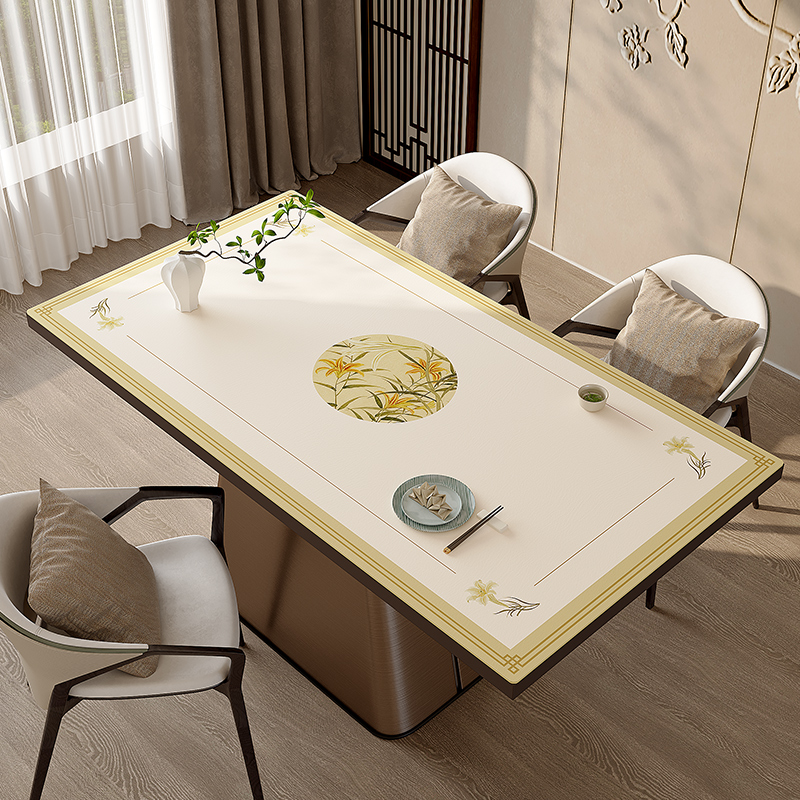 桌布防水防油免洗餐桌垫隔热防烫桌面垫J长方形皮革桌垫茶几垫台