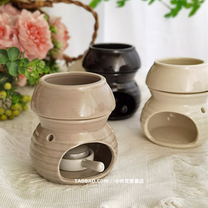 梓梵香薰 d陶瓷香薰炉蜡烛精油炉熏香灯防干烧熏香粉茶叶美容院SP