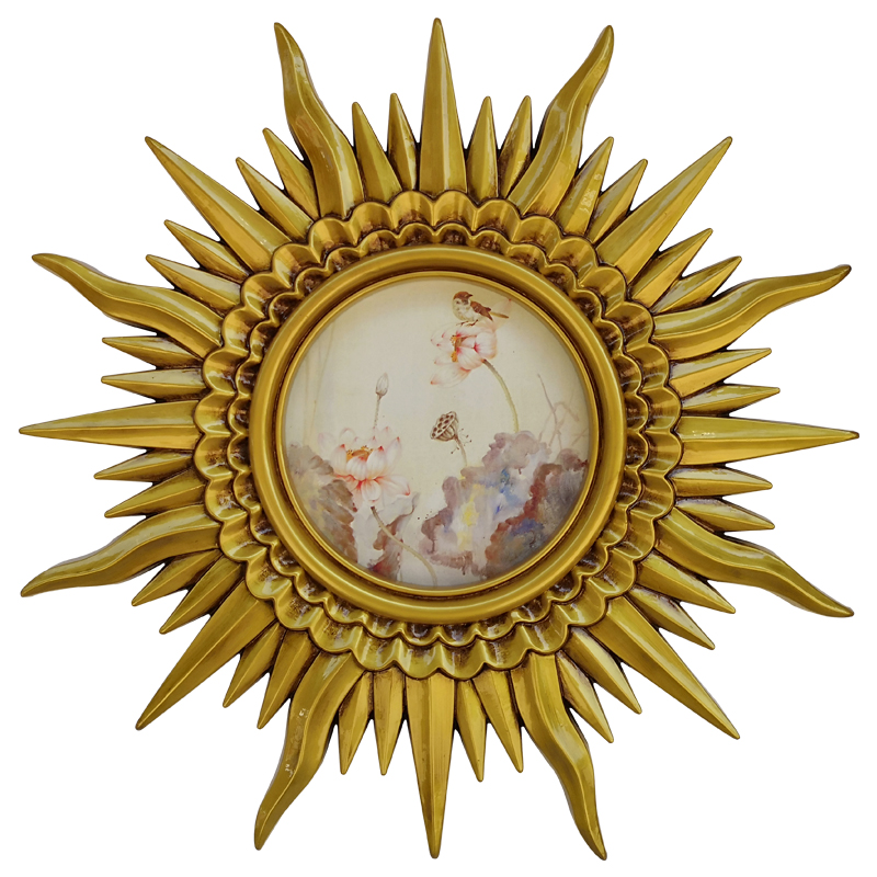 欧式玄关装饰画客厅挂画餐厅壁画电视沙发背景墙太阳Z神复古壁挂