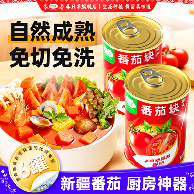 新疆番茄块新鲜番茄丁罐头番茄酱西红柿块自然成熟无添加剂蕃茄块
