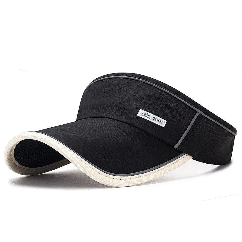 遮阳防晒空顶帽子女夏跑步运动夜间反光醒目加长S檐户外速干透气