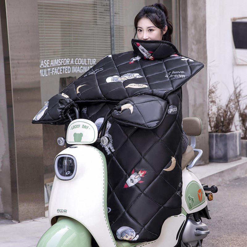 电动车挡风被冬季加厚保暖电瓶车防风K挡风挡风被摩托车挡风被