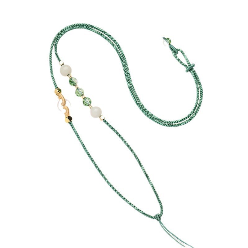 高档手工编织项链绳玉吊坠挂绳挂脖翡J翠玉坠玉佛平安扣挂绳男女