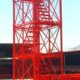 人行通道盖梁操作平台红色安全爬梯基坑墩柱挂网式 水泥罐钢管防护
