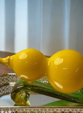 如意葫芦琉璃摆件客厅装饰品摆件B家居饰品玄关茶室摆件桌面K299