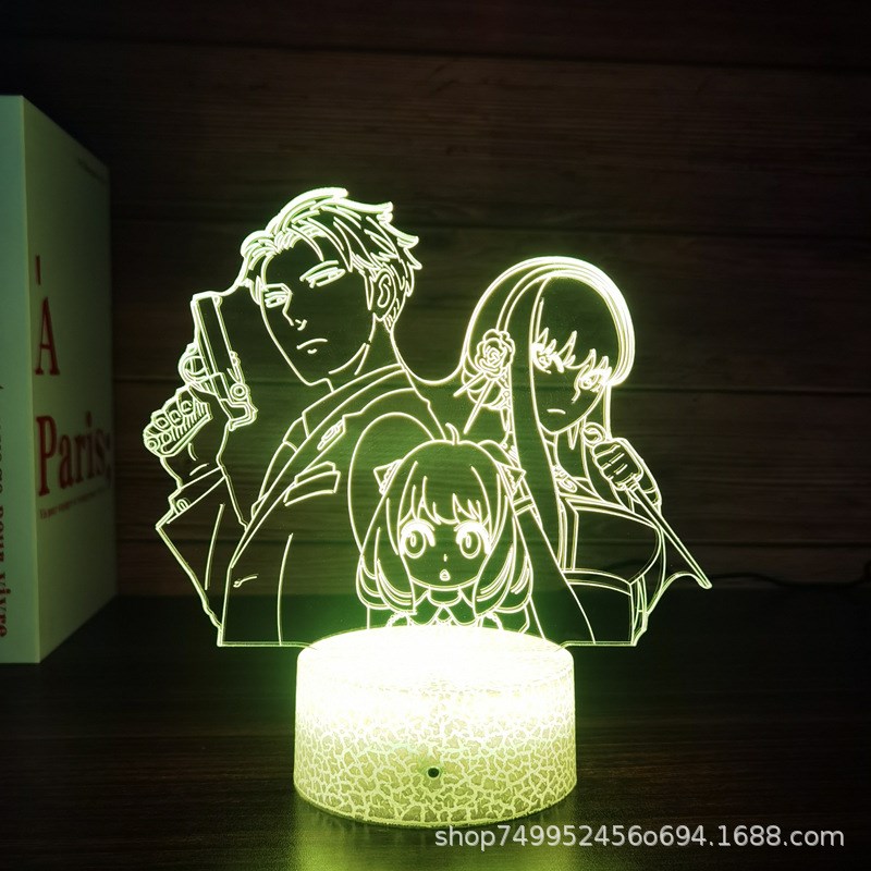 FAMILY间谍过家家便宜3D小夜灯周边手办动漫玩偶生日ledins