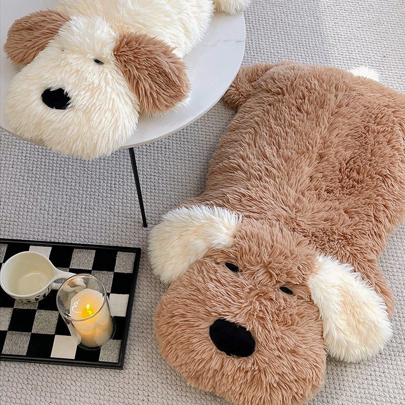 小狗狗抱枕玩偶毛绒玩具女生睡觉专用长毛公仔床上靠坐垫生日礼物