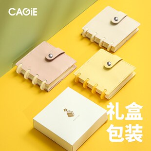 卡杰m5活页本A7空白芯盖章本随身错题本蘑菇扣小本子笔记本随行本