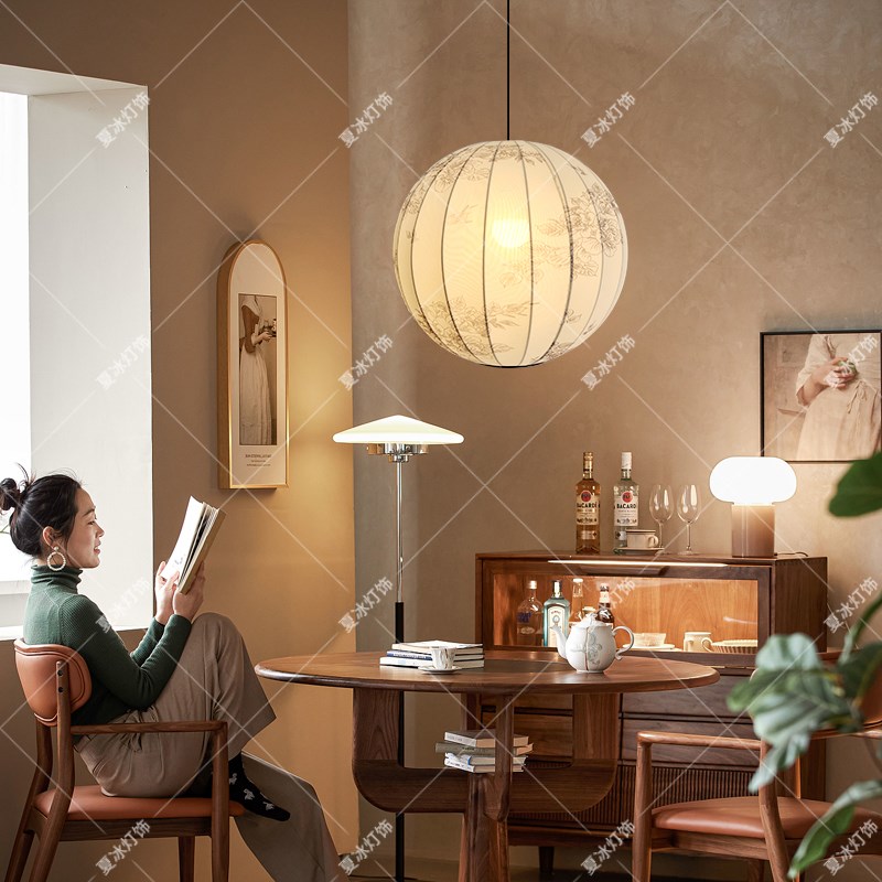 中式灯笼仿古宫灯禅意茶桌阳台灯笼灯古风餐厅灯圆形卧室书房灯