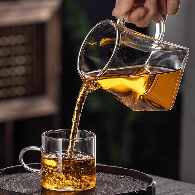 加厚高硼硅公道杯玻璃透明泡茶过滤功夫茶具配件茶海分茶器茶漏