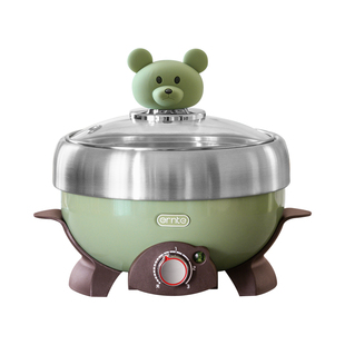 ERNTE昂特小绿锅电煮锅煮面锅多功能1升一人食电火锅家用蒸煮迷你