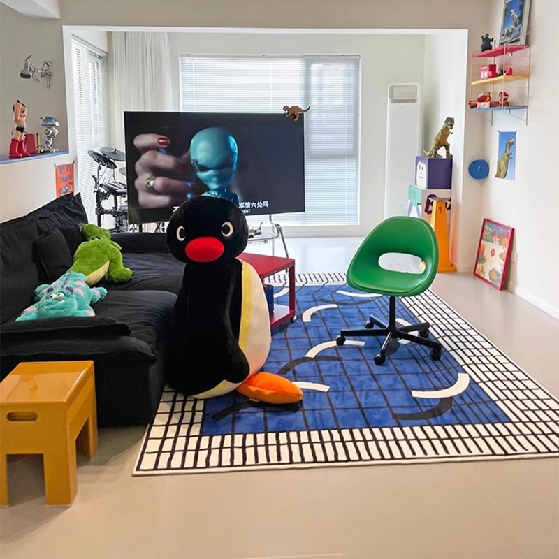 TipToe蓝色派对 地毯客t厅2024新款防水轻奢高级床边毛毯卧室地垫