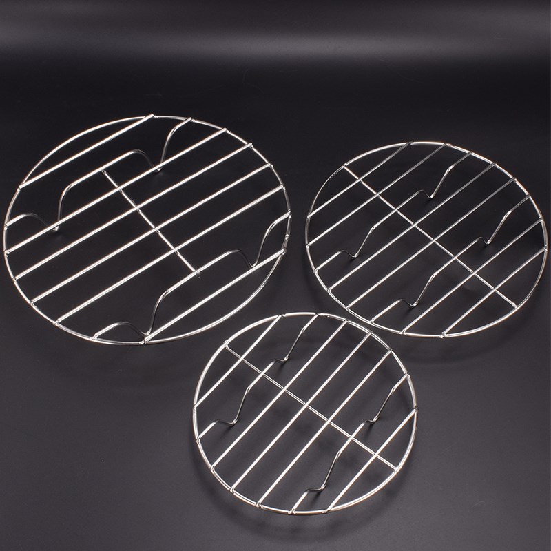 不锈钢桶蒸架隔水底网蒸片篦子圆形防糊底糊锅防粘隔片Y内网晾肉