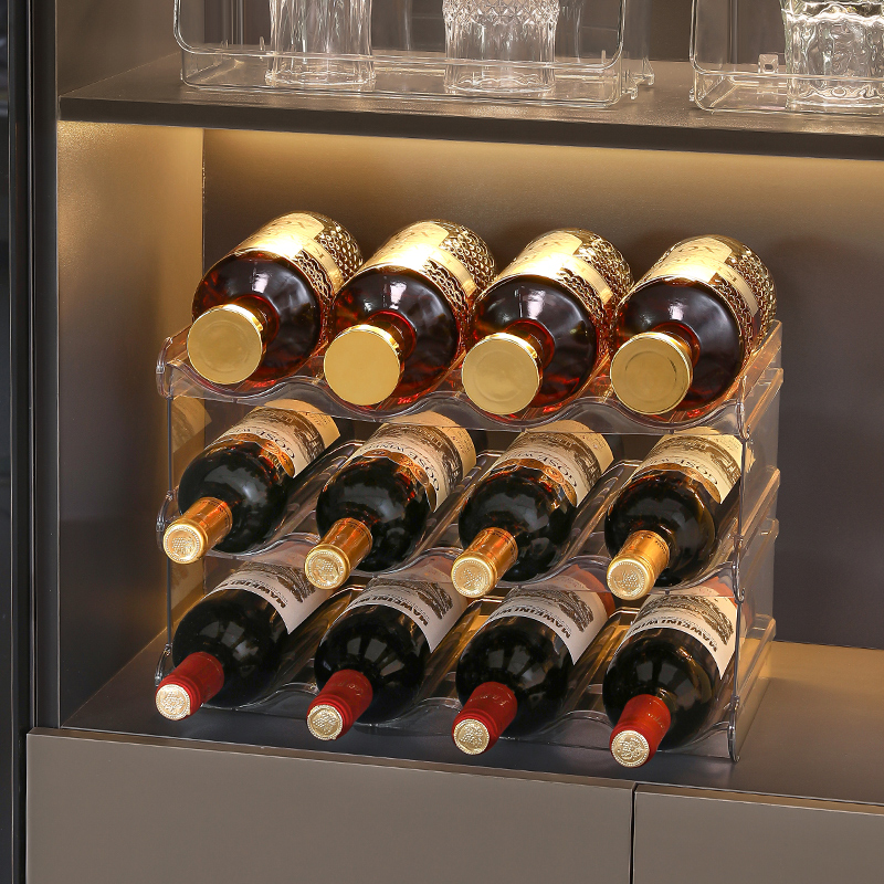 红酒收纳架家用客厅高档酒水架子酒柜桌J面葡萄酒置物架杯子陈列