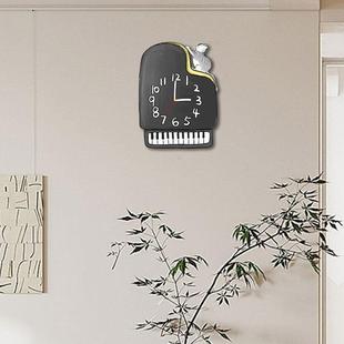 钢琴房钢琴挂钟音乐培训教室挂表装 饰时钟表挂墙钟钟超静音石英钟