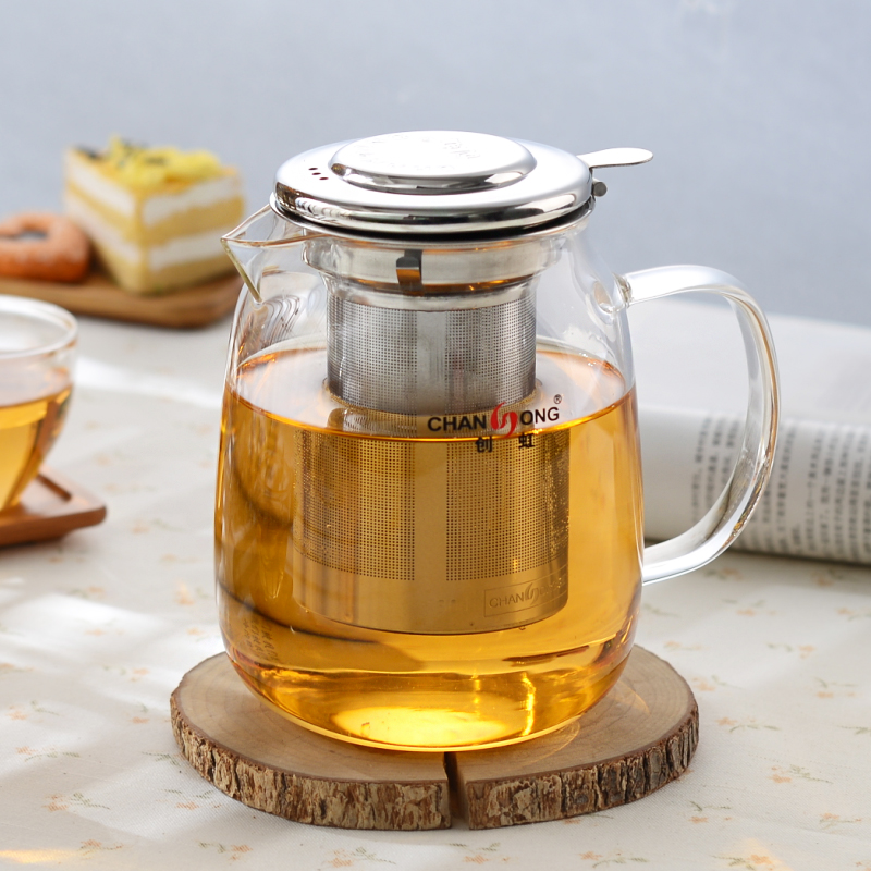 玻璃泡茶壶茶具家用花茶水壶耐高温加H厚耐热过滤水壶煮茶壶器包