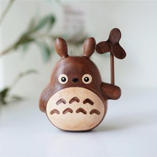 实木创意香薰礼物 小猫猫黑胡桃木摆件风车可以转 Joe 小作坊