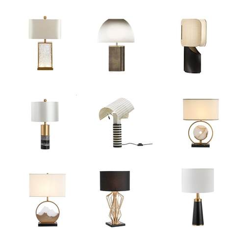 台灯北欧后现代简约轻奢客厅卧室床头灯大理石创意酒店样板间台灯