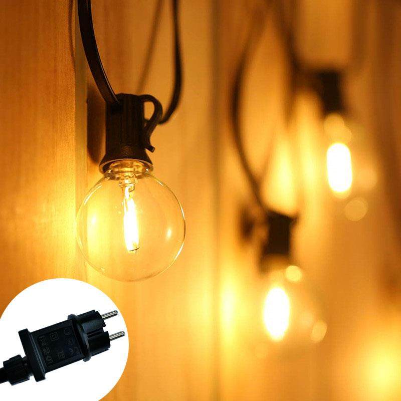 欧式G40复古低压5V24V户外防水LED塑料灯串节日婚庆圆球装饰串灯